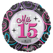 Anagram 28 inch MIS QUINCE SPARKLE Foil Balloon 30362-01-A-P