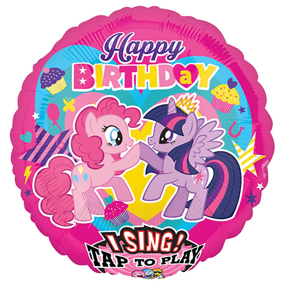 Anagram 28 inch MY LITTLE PONY HAPPY BIRTHDAY SING-A-TUNE Foil Balloon 31656-01-A-P