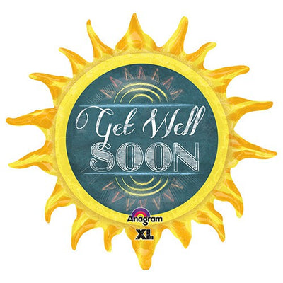 Anagram 29 inch CHALKBOARD SUN GET WELL Foil Balloon 29005-01-A-P