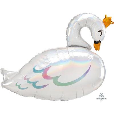 Anagram 29 inch IRIDESCENT SWAN Foil Balloon 41213-01-A-P