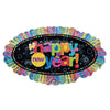 Anagram 31 inch HOLOGRAPHIC HAPPY NEW YEAR RUFFLE Foil Balloon 22802-01-A-P