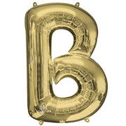 Anagram 34 inch LETTER B - ANAGRAM - WHITE GOLD Foil Balloon 44619-01-A-P