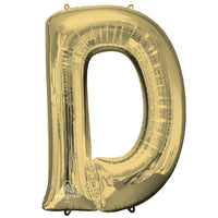 Anagram 34 inch LETTER D - ANAGRAM - WHITE GOLD Foil Balloon 44617-01-A-P