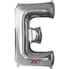 Anagram 34 inch LETTER E - ANAGRAM - SILVER Foil Balloon 32954-01-A-P