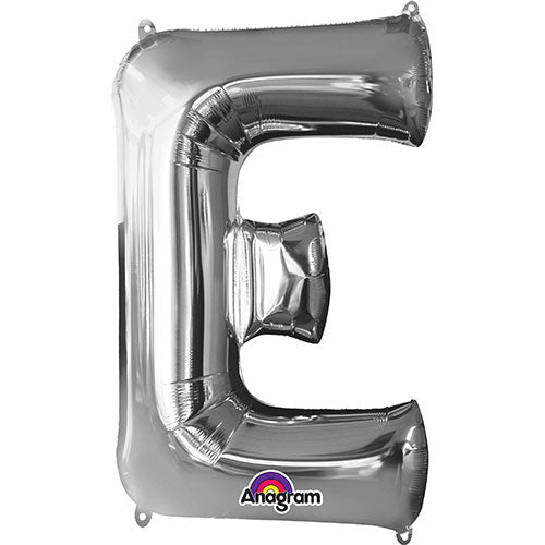 Anagram 34 inch LETTER E - ANAGRAM - SILVER Foil Balloon 32954-01-A-P