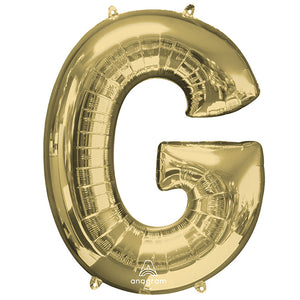 Anagram 34 inch LETTER G - ANAGRAM - WHITE GOLD Foil Balloon 44659-01-A-P