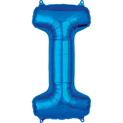 Anagram 34 inch LETTER I - ANAGRAM - BLUE Foil Balloon 35417-01-A-P