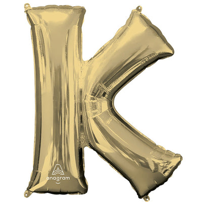 Anagram 34 inch LETTER K - ANAGRAM - WHITE GOLD Foil Balloon 44614-01-A-P