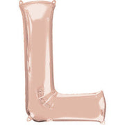 Anagram 34 inch LETTER L - ANAGRAM - ROSE GOLD Foil Balloon 36575-01-A-P