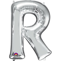 Anagram 34 inch LETTER R - ANAGRAM - SILVER Foil Balloon 32981-01-A-P