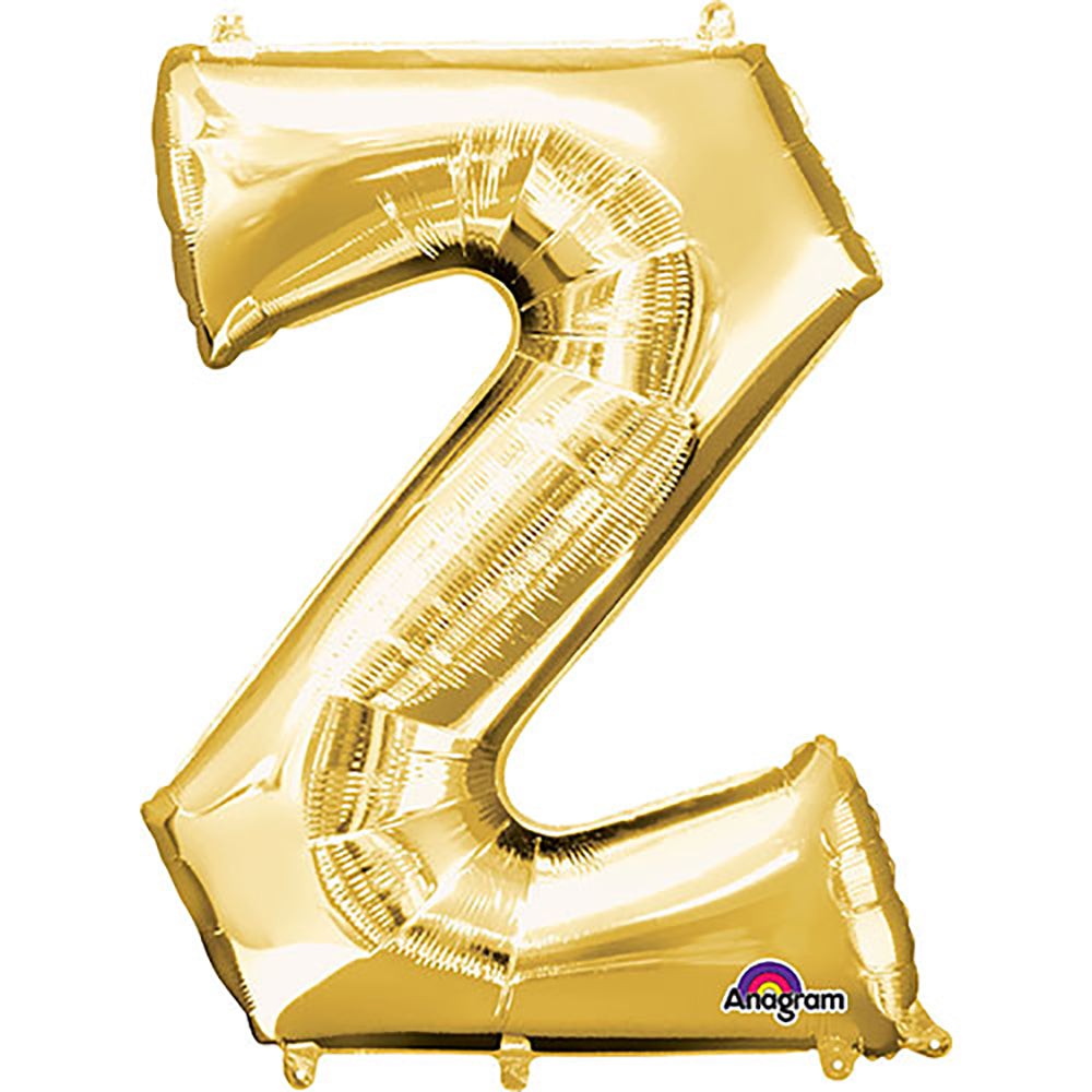 Anagram 34 inch LETTER Z - ANAGRAM - GOLD Foil Balloon 33000-01-A-P