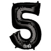 Anagram 34 inch NUMBER 5 - ANAGRAM - BLACK Foil Balloon 30144-01-A-P