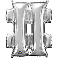 Anagram 34 inch SYMBOL # - ANAGRAM - SILVER Foil Balloon 33003-01-A-P