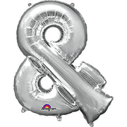 Anagram 34 inch SYMBOL & - ANAGRAM - SILVER Foil Balloon 33005-01-A-P