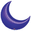 Anagram 35 inch CRESCENT MOON - PURPLE (3 PK) Foil Balloon 16419-99-A-U