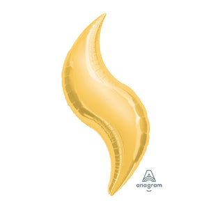 Anagram 36 inch CURVES - GOLD (3 PK) Foil Balloon 16143-99-A-U