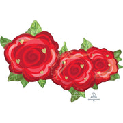 Anagram 37 inch ROSE TRIO Foil Balloon 42322-01-A-P