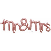 Anagram 51″ SCRIPT PHRASE: MR & MRS (AIR-FILL ONLY) Foil Balloon 42519-11-A-P