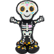 Anagram 52 inch DAY OF THE DEAD STANDING SKELETON AIRLOONZ Foil Balloon 43179-11-A-P