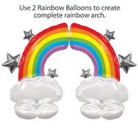 Anagram 52 inch RAINBOW AIRLOONZ Foil Balloon 42462-11-A-P