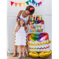 Anagram 53 inch BIRTHDAY CAKE AIRLOONZ Foil Balloon 42449-11-A-P