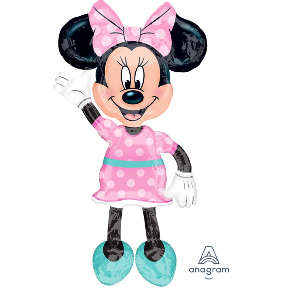 Anagram 54 inch MINNIE MOUSE AIRWALKERS - PINK DRESS Foil Balloon 34331-01-A-P