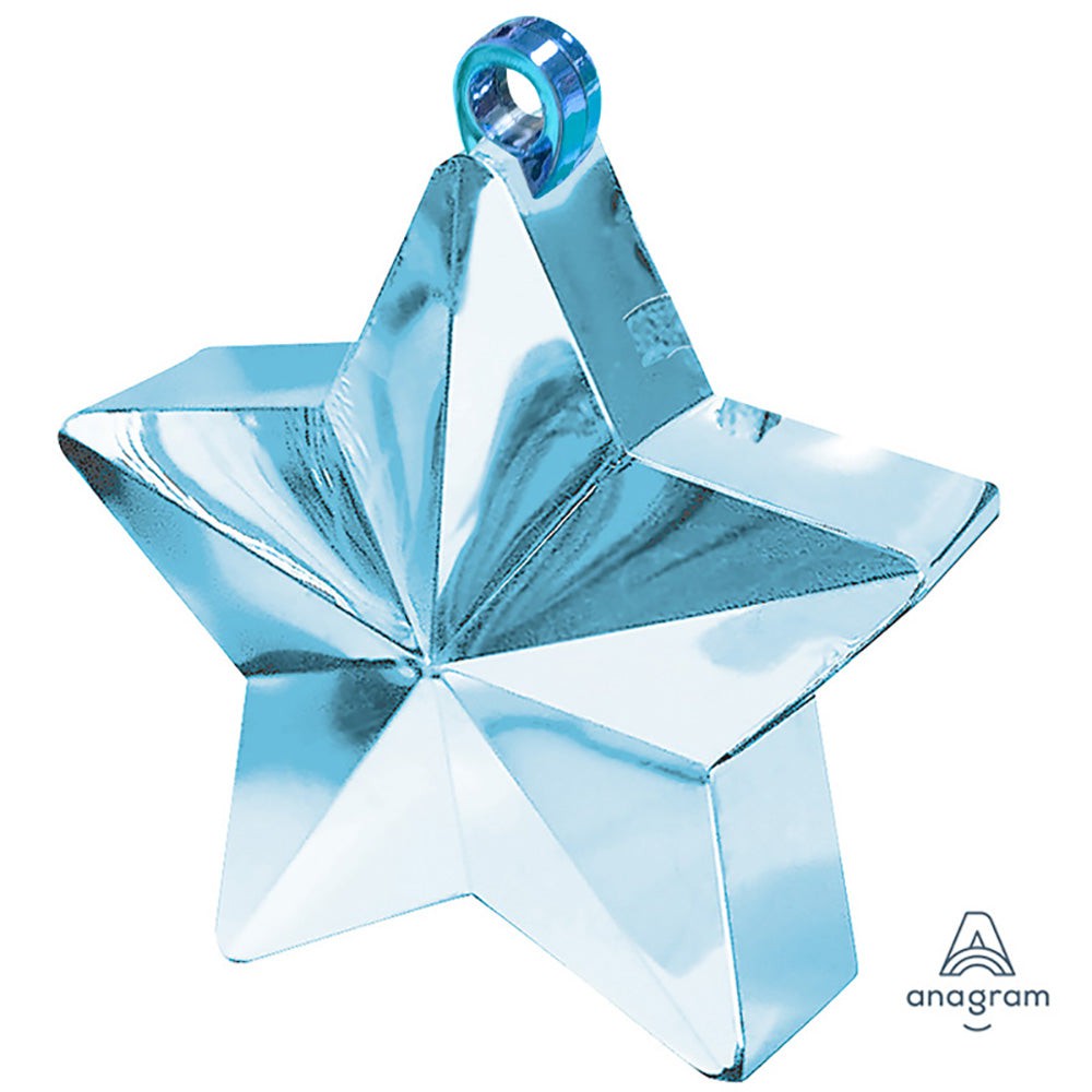 Anagram 6 oz. BALLOON STAR WEIGHT - LIGHT BLUE Balloon Weights A117800-11-A