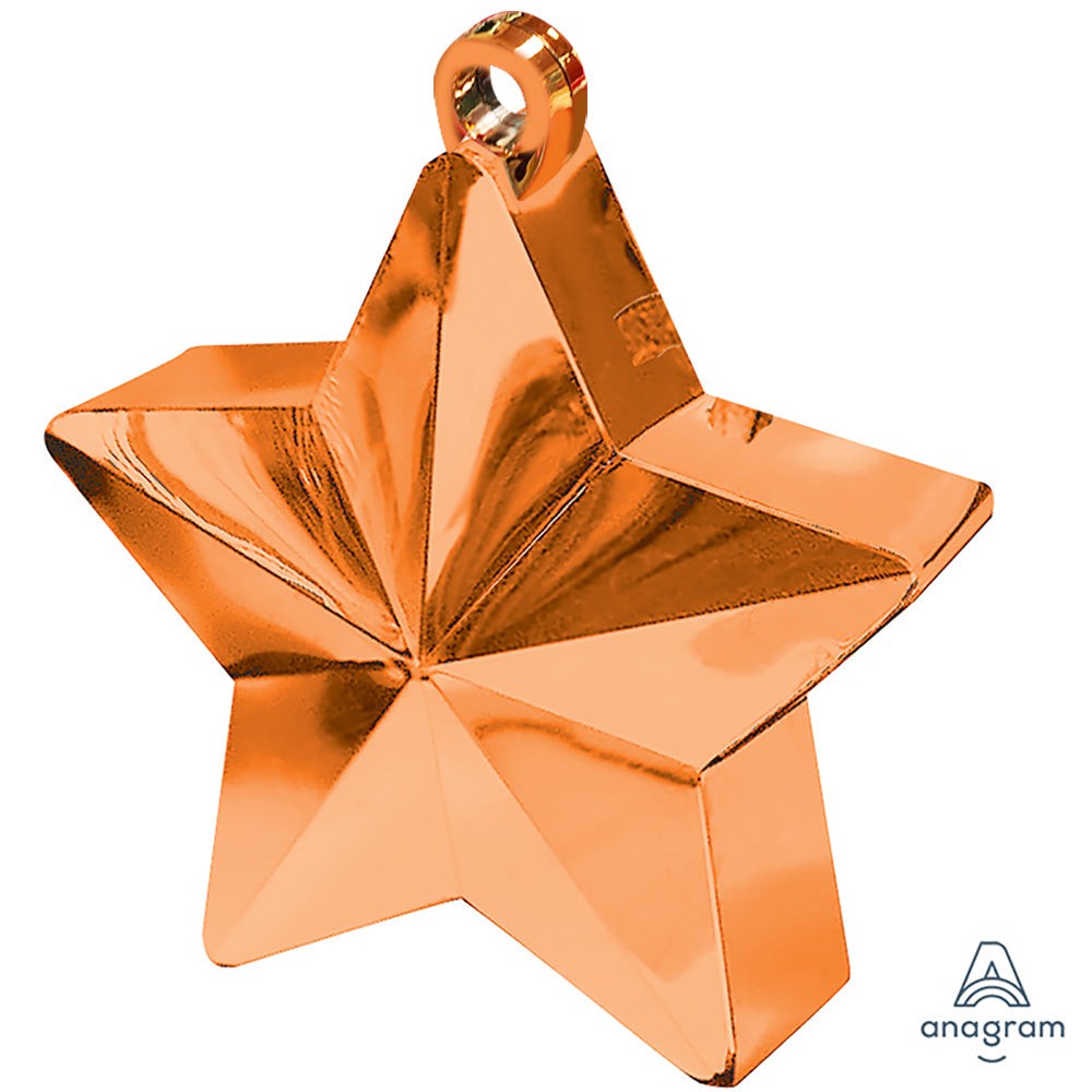 Anagram 6 oz. BALLOON STAR WEIGHT - ORANGE Balloon Weights A117800-05-A