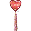 Anagram 84 inch HAPPY VALENTINE'S DAY LINED WITH GOLD Foil Balloon 40456-99-A-P