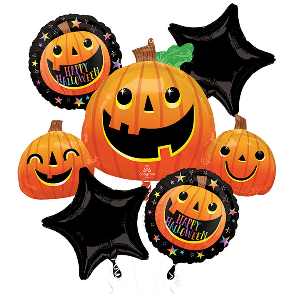 Anagram SMILEY HALLOWEEN PUMPKINS BOUQUET Balloon Bouquet 43404-01-A-P