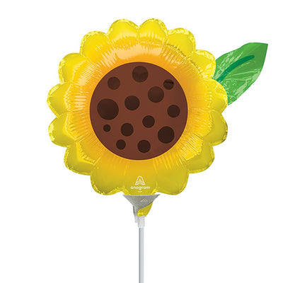 Anagram SUNFLOWER MINI SHAPE (AIR-FILL ONLY) Foil Balloon 43178-02-A-U