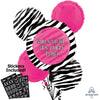 Anagram ZEBRA PARTY BOUQUET Balloon Bouquet A113672-01-A-P