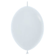 Betallatex / Sempertex 6 inch BETALLATEX / SEMPERTEX LINK-O-LOON - FASHION WHITE Latex Balloons 54602-B