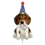 Betallic 14 inch BIRTHDAY PUPPY MINI SHAPE (AIR-FILL ONLY) Foil Balloon 19561-B-U