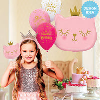 Betallic 14 inch CAT PRINCESS MINI SHAPE (AIR-FILL ONLY) Foil Balloon 19175-B-U