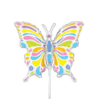 Betallic 14 inch PASTEL BUTTERFLY MINI SHAPE (AIR-FILL ONLY) Foil Balloon 19087-B-U