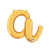 Betallic 14 inch SCRIPT LETTER A - GOLD (AIR-FILL ONLY) Foil Balloon 34701GP-B-P