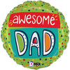 Betallic 18 inch AWESOME DAD CONFETTI Foil Balloon 26257-B-U