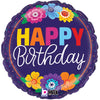 Betallic 18 inch BOLD BLOOMS BIRTHDAY Foil Balloon 26285-B-U