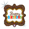 Betallic 18 inch CHOCOLATE SPRINKLES BIRTHDAY Foil Balloon 36254P-B-P