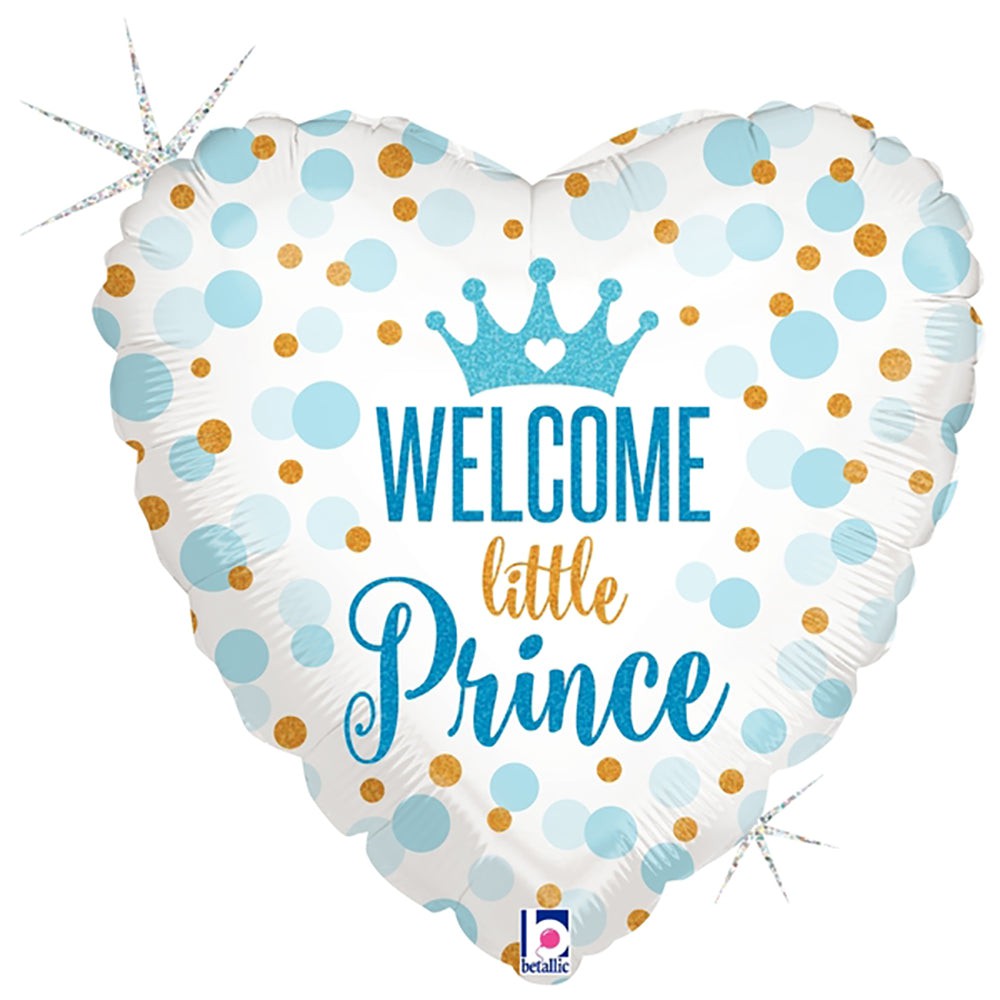 Betallic 18 inch GLITTER BABY PRINCE Foil Balloon