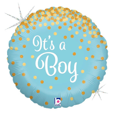 Betallic 18 inch GLITTERING IT'S A BOY Foil Balloon 36587-B-U