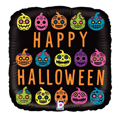 Betallic 18 inch HALLOWEEN PUMPKIN SUGAR SKULL Foil Balloon 36904-B-U