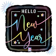 Betallic 18 inch OPAL HELLO NEW YEAR Foil Balloon 26027-B-U