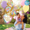 Betallic 18 inch OPAL MOTHER'S DAY BUTTERFLIES Foil Balloon 26093-B-U