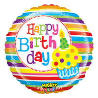 Betallic 21 inch MIGHTY CUPCAKE BIRTHDAY Foil Balloon 14306P-B-P