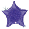 Betallic 21 inch PURPLE HOLOGRAPHIC STAR Foil Balloon 15010-B-U