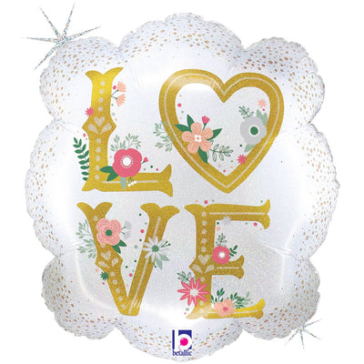 Betallic 23 inch LOVE FRAME Foil Balloon 25266P-B-P