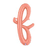 Betallic 24 inch SCRIPT LETTER F - ROSE GOLD (AIR-FILL ONLY) Foil Balloon 34706RGP-B-P