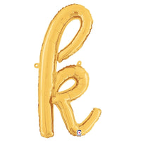 Betallic 24 inch SCRIPT LETTER K GOLD (AIR-FILL ONLY) Foil Balloon 34711GP-B-P